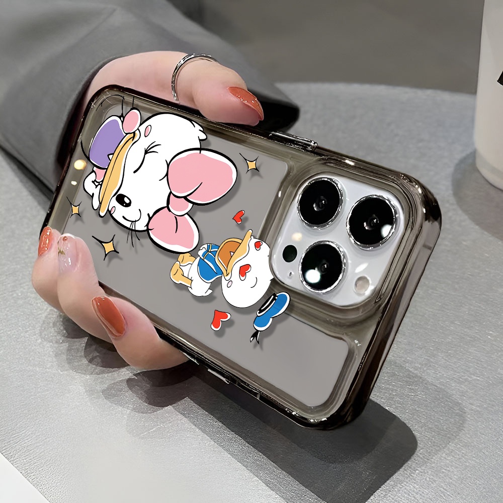 Ốp Điện Thoại Trong Suốt Chống Sốc Hình Vịt Hồng Cho iphone 14 pro max 11 13 12 7 8 Plus X XR XSMax