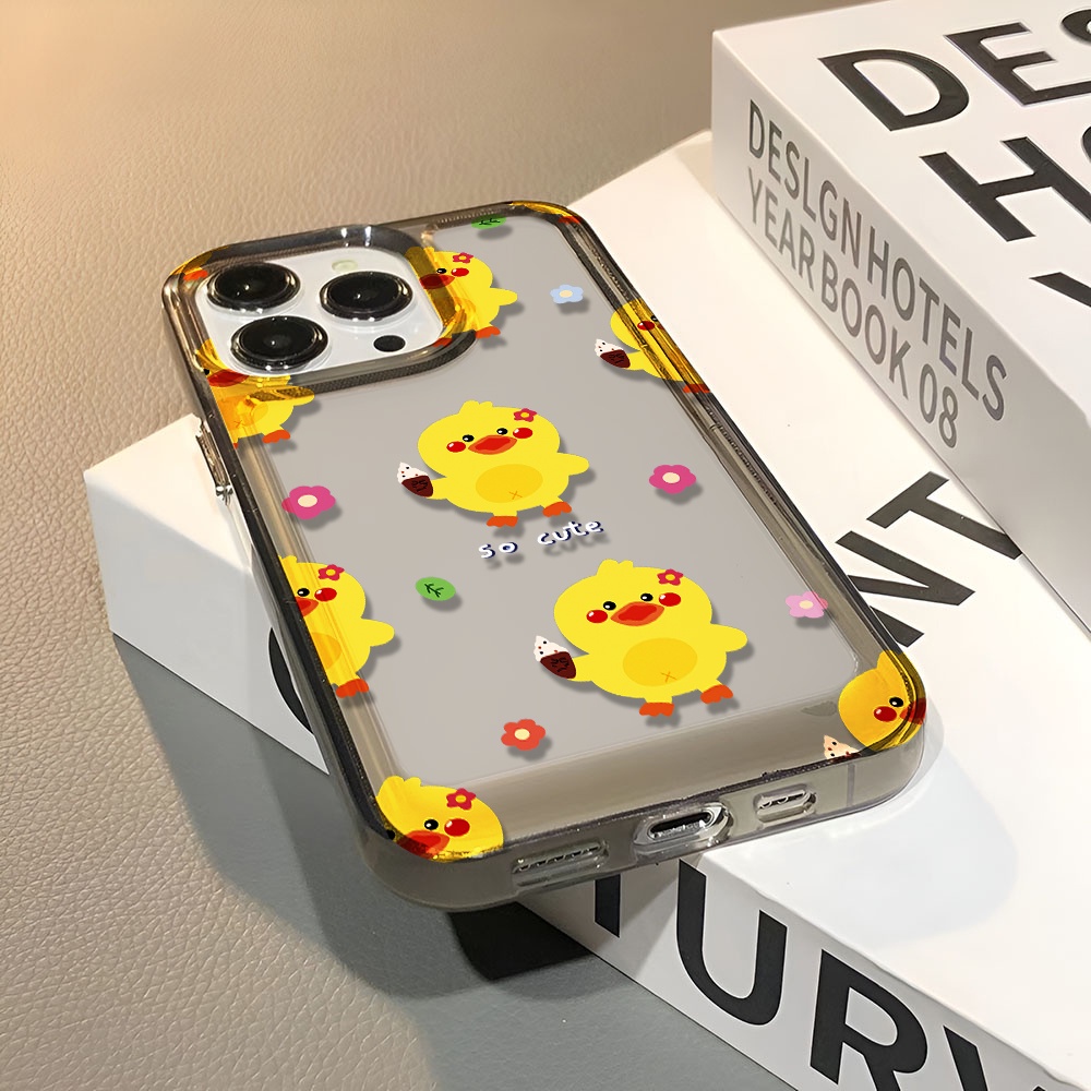 Ốp Điện Thoại Trong Suốt Chống Sốc In Hình Chú Gà Vàng Cho iphone 14 pro max 11 13 12 7 8 Plus X XR XSMax