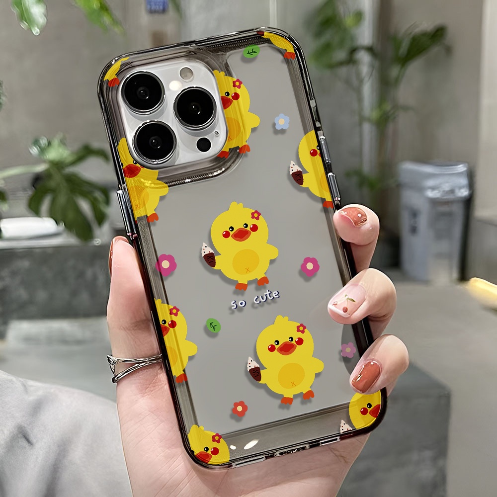 Ốp Điện Thoại Trong Suốt Chống Sốc In Hình Chú Gà Vàng Cho iphone 14 pro max 11 13 12 7 8 Plus X XR XSMax