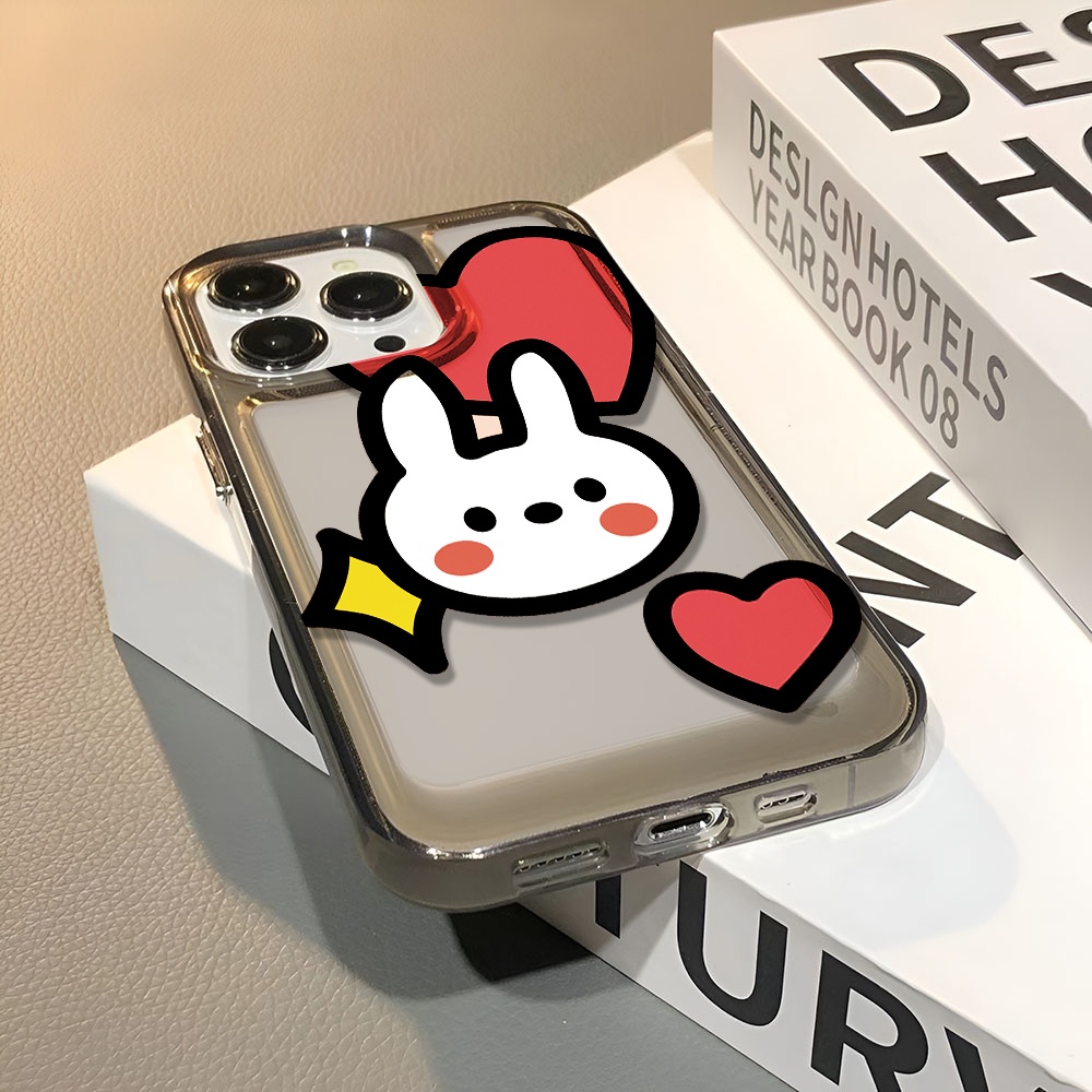 Ốp Điện Thoại Trong Suốt Chống Sốc In Hình Thỏ Hoạt Họa Cho iphone 14 pro max 11 13 12 7 8 Plus X XR XSMax