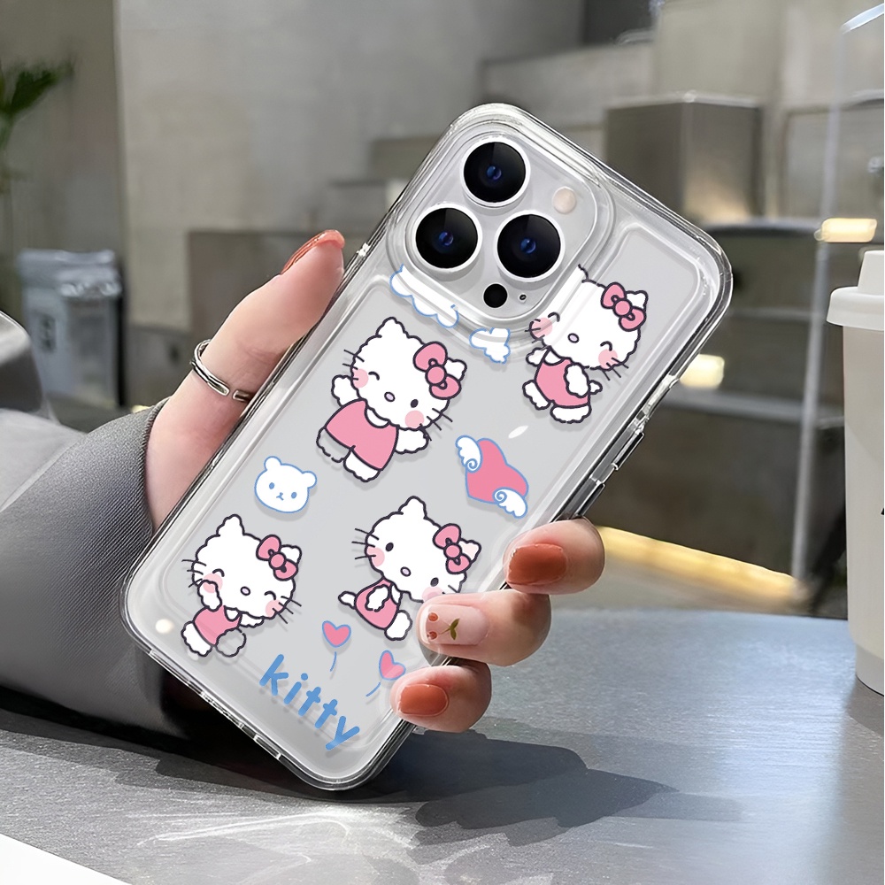 Ốp Điện Thoại Trong Suốt Chống Sốc In Hình Hello Kitty Cho iphone 14 pro max 11 13 12 7 8 Plus X XR XSMax