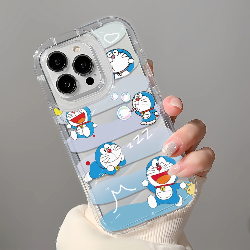 Ốp Điện Thoại Trong Suốt Họa Tiết Doraemon Chống Sốc Cho iphone 14 pro max 11 13 12 8 7 Plus XSMax X XR