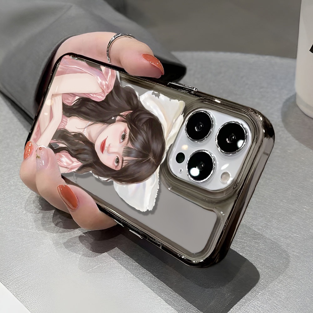 Ốp Điện Thoại Trong Suốt Chống Sốc In Hình Cô Gái Không Gian Cho iphone 14 pro max 11 13 12 7 8 Plus X XR XSMax