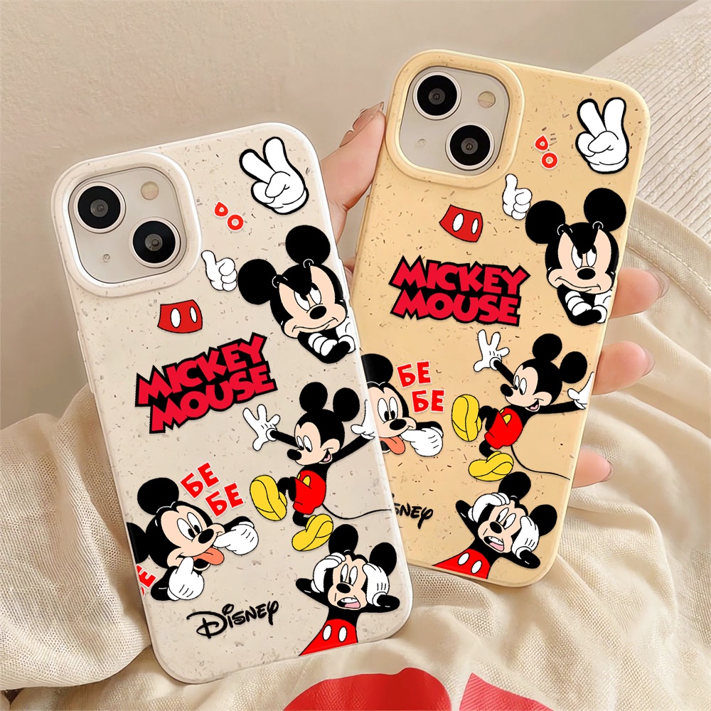 Ốp Điện Thoại Chống Sốc In Hình Mickey Màu Trắng Thời Trang Cho iphone 14 pro max 11 13 12 7 8 Plus X XR XSMax