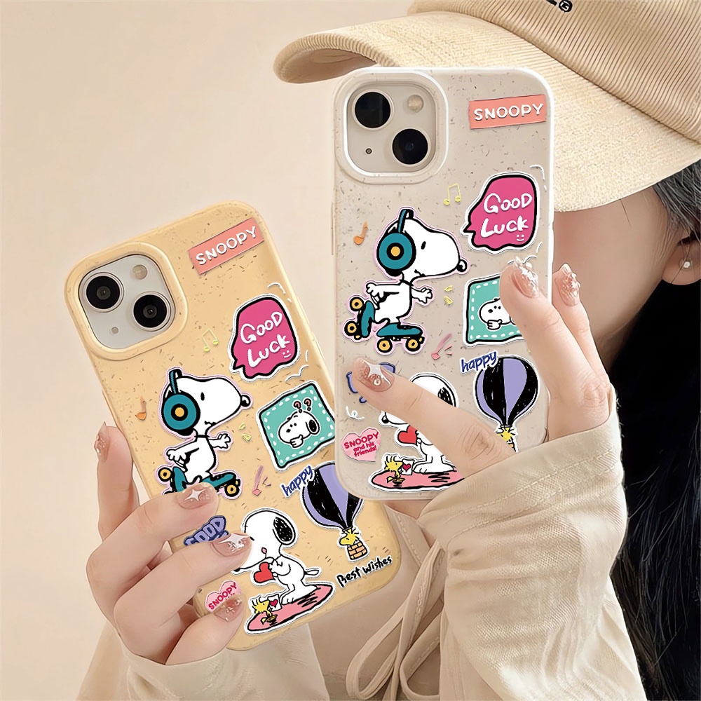 Ốp Điện Thoại Chống Sốc In Hình Snoopy Cho iphone 14promax 11 13 12 7 8 Plus X XR XSMax