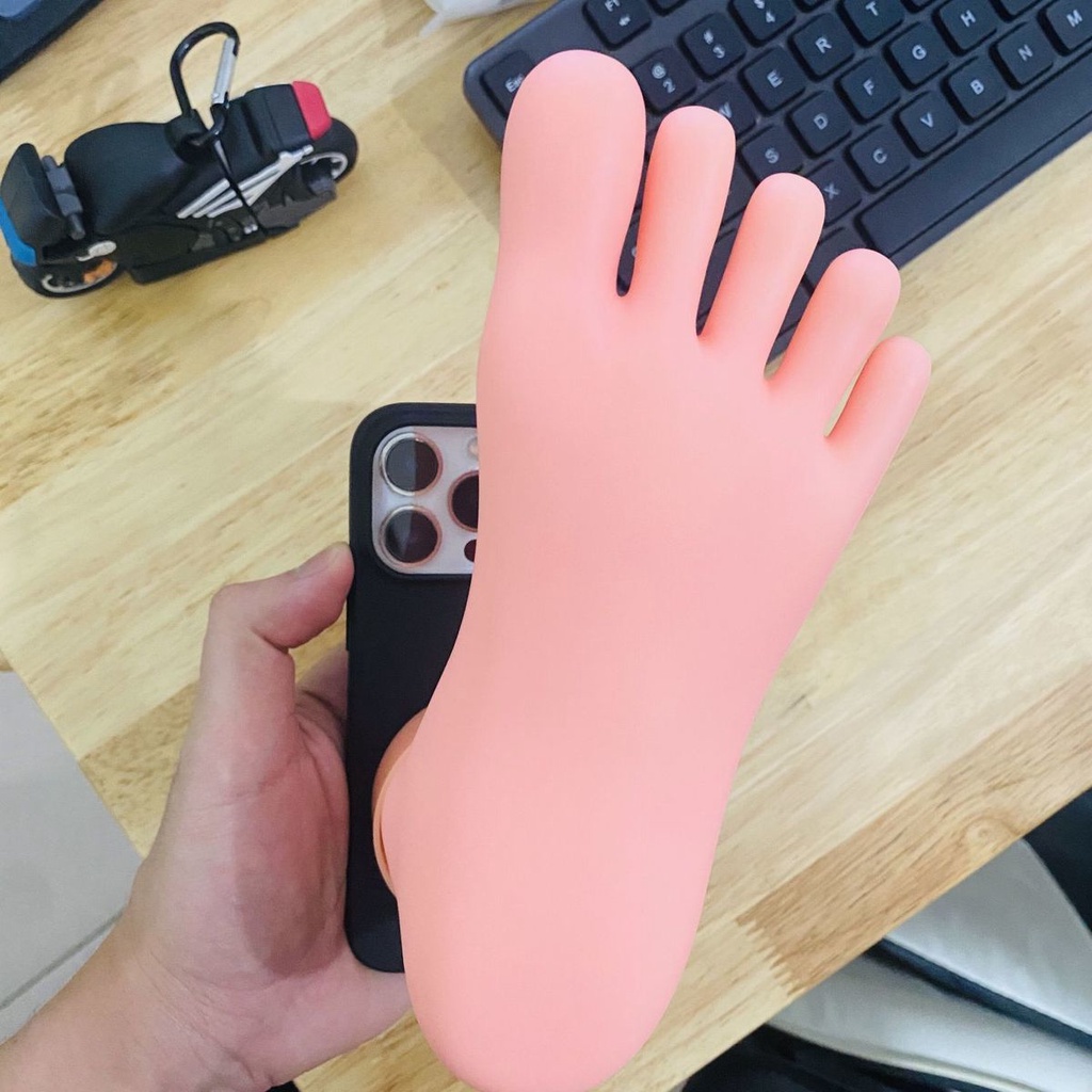 Ốp Điện Thoại Hình Bàn Chân To Dễ Thương Cho iPhone14promax 13 12 / 11p