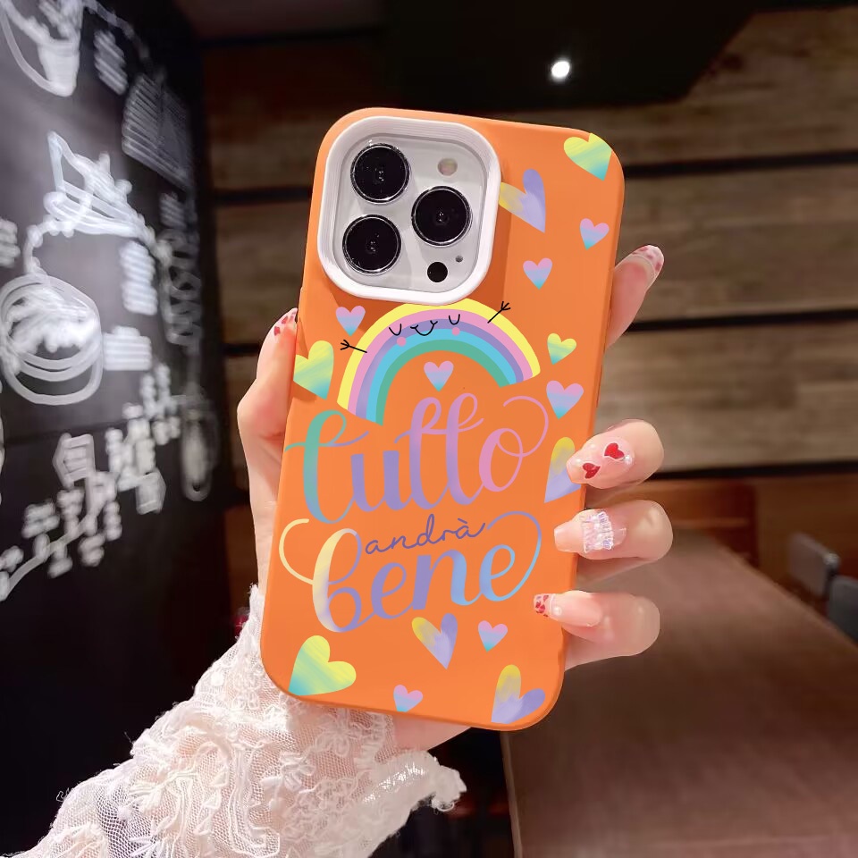 Ốp Điện Thoại silicon Dẻo Màu Cầu Vồng 3 Trong 1 Cho iPhone 14Promax 13 12 11 7Plus 7 X Xs Max XR