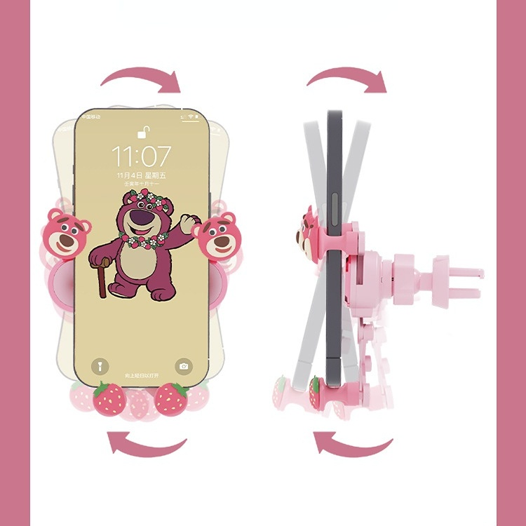 SANRIO DISNEY Giá Đỡ Điện Thoại Hình Chuột Mickey / Minnie / Gấu / Chuột Mickey Gắn Lỗ Thông Gió Xe Hơi