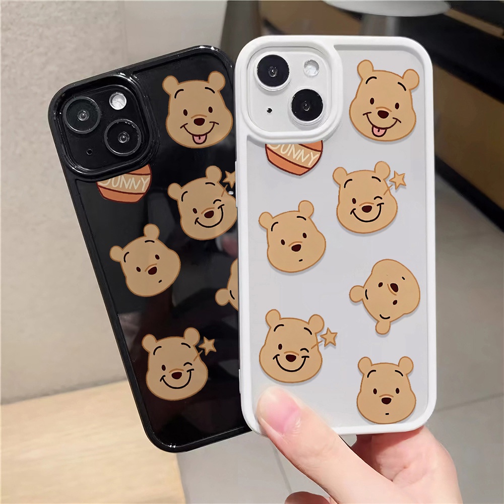 Ốp Điện Thoại Acrylic Cứng Trong Suốt Hình winnie the pooh Cho iphone 14promax 11 13 12 7Plus 8 X XS Max