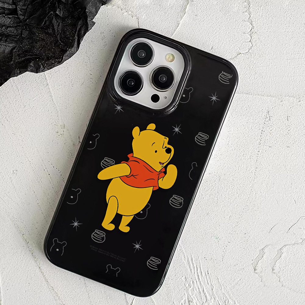 Ốp Điện Thoại Silicone TPU Mềm Bóng In Hình Gấu winnie Cho iphone 14promax 11 13 12 7Plus 8 X XS Max