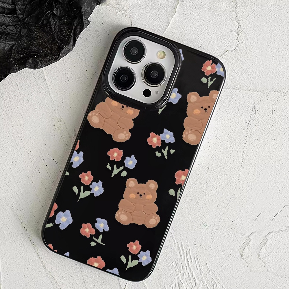Ốp Điện Thoại Silicone TPU Mềm Bóng Hình Gấu Đáng Yêu Cho iphone 14promax 11 13 12 7Plus 8 X XS Max