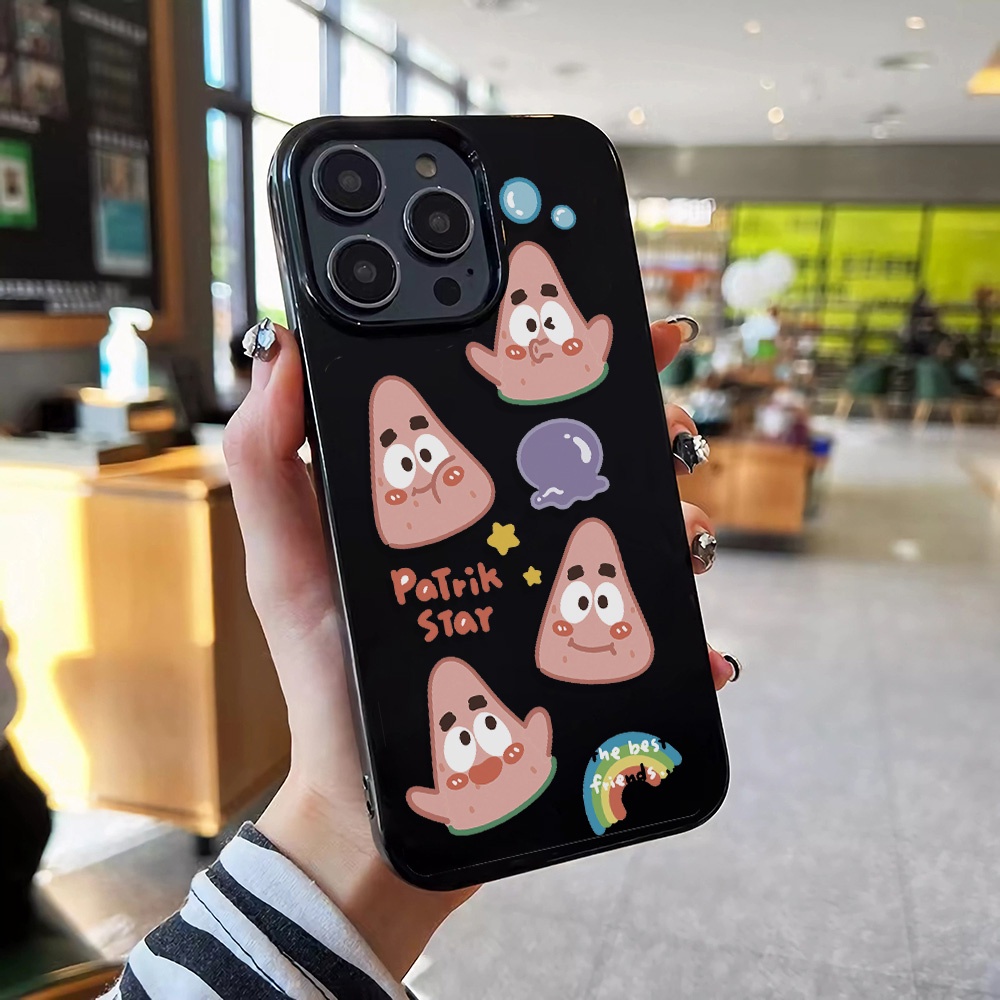 Ốp Điện Thoại Silicone TPU Mềm Bóng In Hình Patrick Star Cho iphone 14promax 11 13 12 7Plus 8 X XS Max