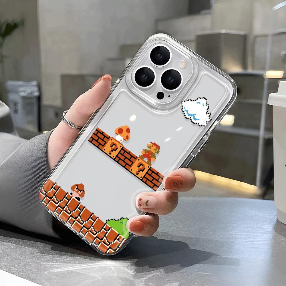 Ốp Điện Thoại Trong Suốt In Hình Trò Chơi Super Mario Cho iphone 14promax 13 12 11 7Plus 7 8 Plus X XR XSMax
