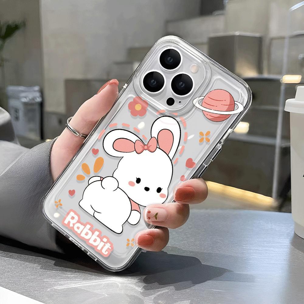 Ốp Điện Thoại Trong Suốt Hình Mông Thỏ Cho iphone 14promax 13 12 11 7Plus 7 8 Plus X XR XSMax