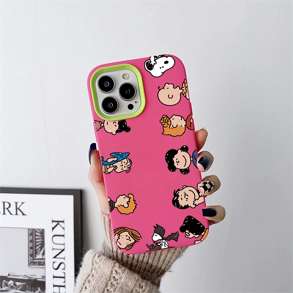 Ốp Điện Thoại silicon Dẻo Hình Snoopy graffiti 3 Trong 1 Cho iPhone 14Promax 13 12 11 7Plus 7 X Xs Max XR