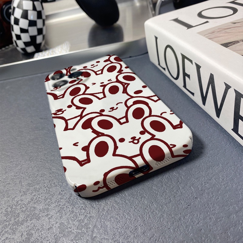 Ốp Điện Thoại Cứng Chống Sốc Hình Thỏ Dễ Thương Cho iphone 14promax 11 13 12 7Plus 8 X XS Max