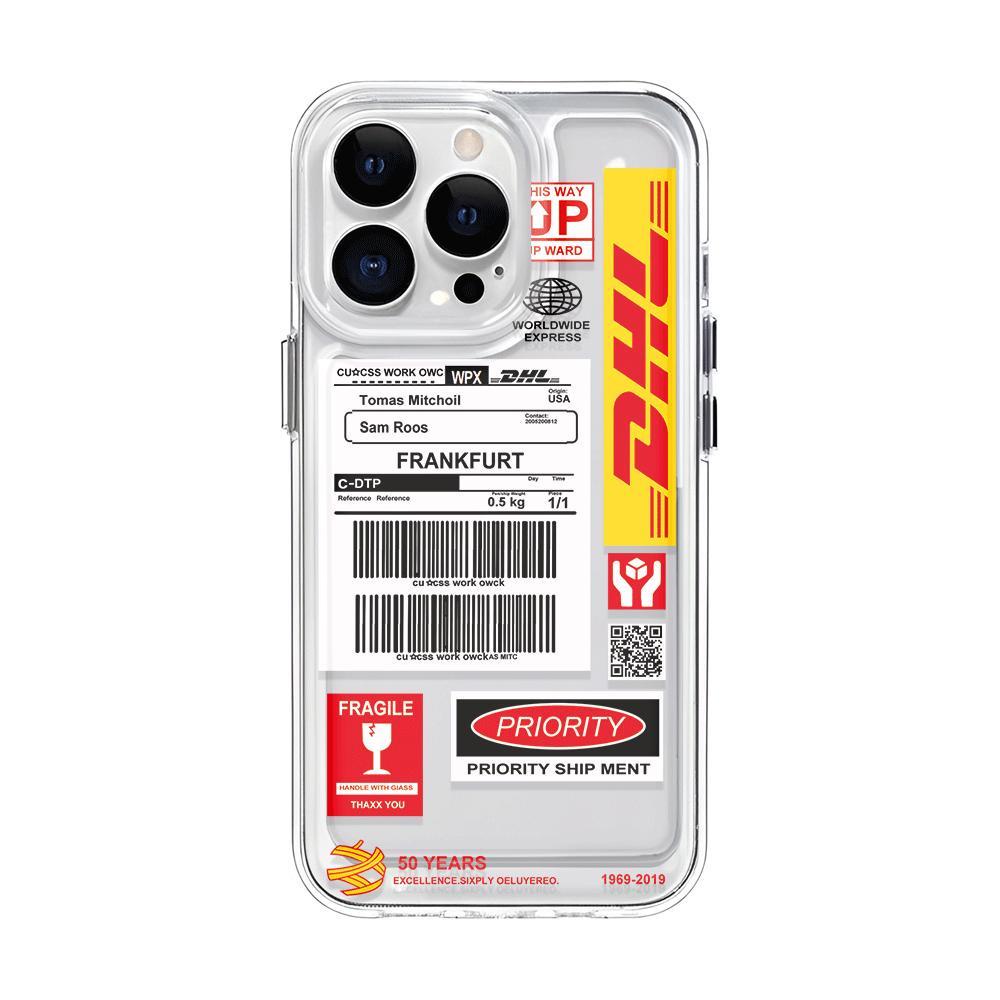 Ốp Điện Thoại Trong Suốt Họa Tiết DHL Chống Sốc Cho iphone 14 pro max 11 13 12 7Plus 7 8 Plus X XR XSMax