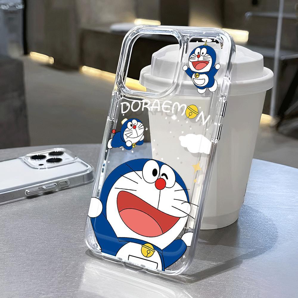 Ốp Điện Thoại Trong Suốt Chống Sốc In Hình Doraemon Cho iphone 14 pro max 11 13 12 7Plus 7 8 X XR XSMax