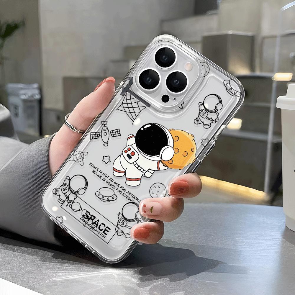 Ốp Điện Thoại Trong Suốt Chống Sốc In Hình Phi Hành Gia Cho iphone 14 pro max 11 13 12 7Plus 7 8 X XR XSMax