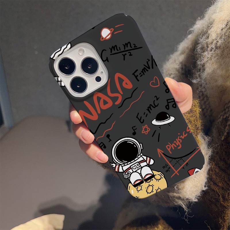 Ốp Điện Thoại Cứng In Hình Phi Hành Gia Công Thức Cho iphone 14promax 11 13 12 7Plus 8 X XS Max