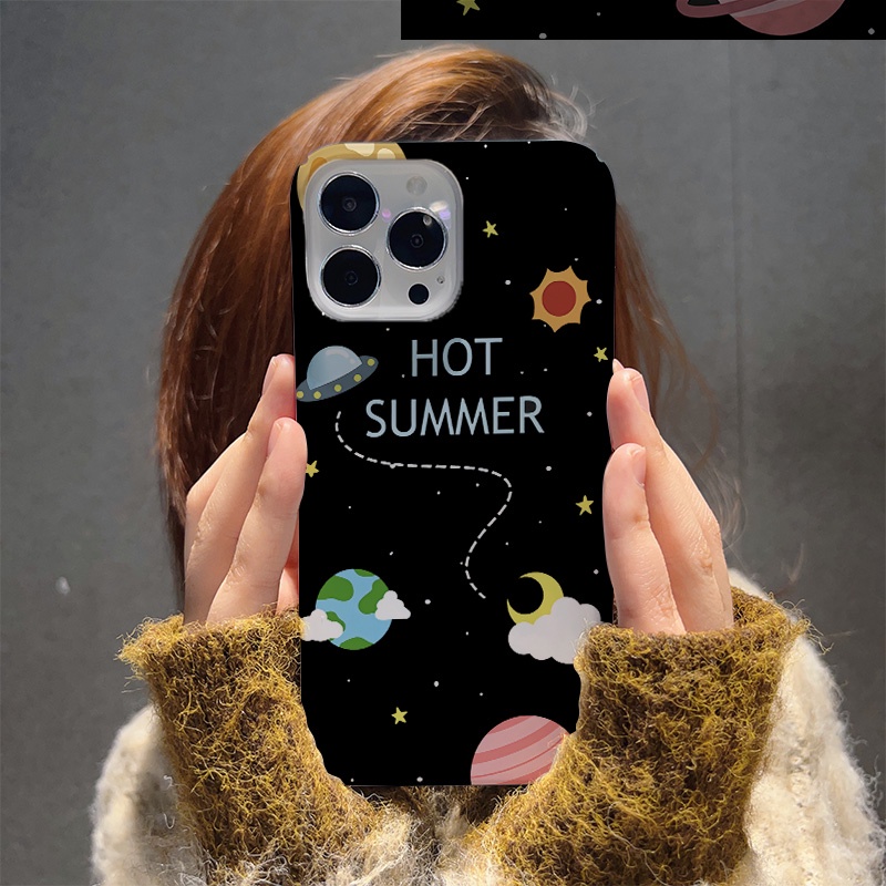 Ốp Điện Thoại Cứng Chống Sốc In Hình Hành Tinh Không Gian Thời Trang Cho iphone 14 pro Max 11 13 12 7Plus 8 X XS Max