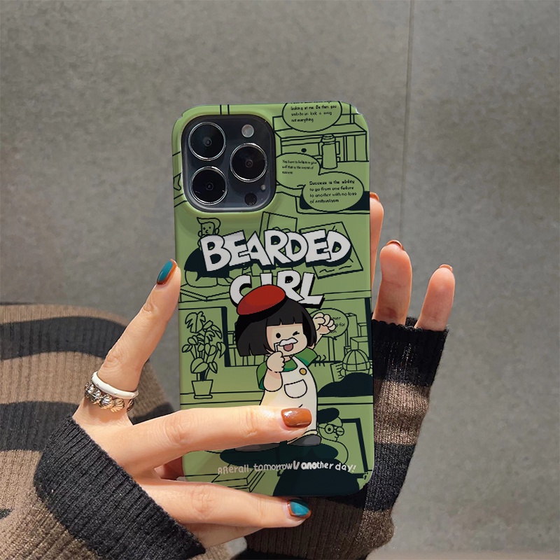 Ốp Điện Thoại Cứng Chống Sốc In Hình Cô Gái Dễ Thương Cho iphone 14 pro Max 11 13 12 7Plus 8 X XS Max