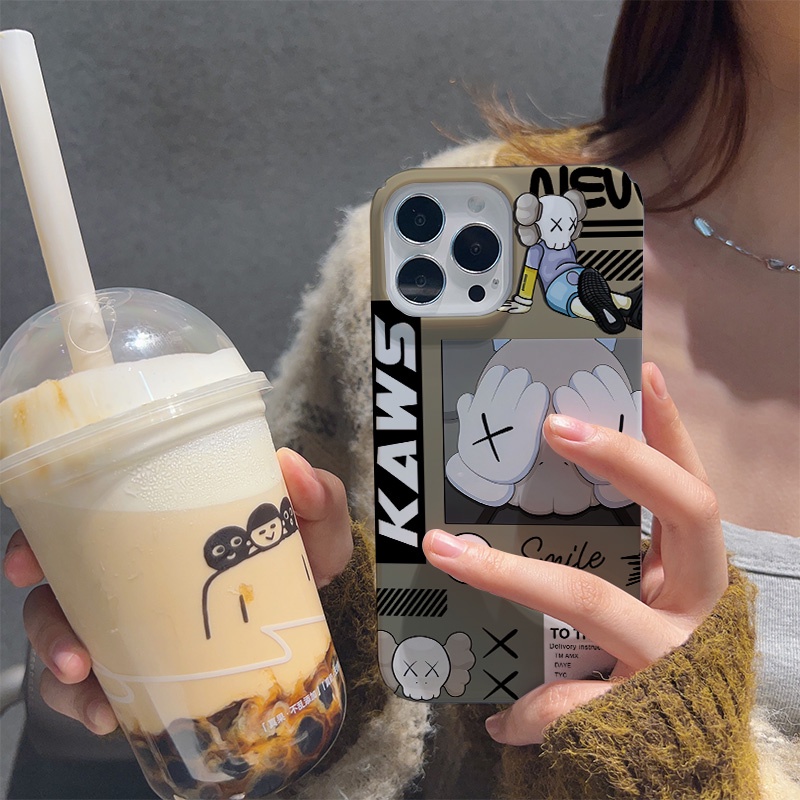 Ốp Điện Thoại Cứng Chống Sốc In Hình Gấu KAWS Hoạt Hình Cho iphone 14 pro Max 11 13 12 7Plus 8 X XS Max