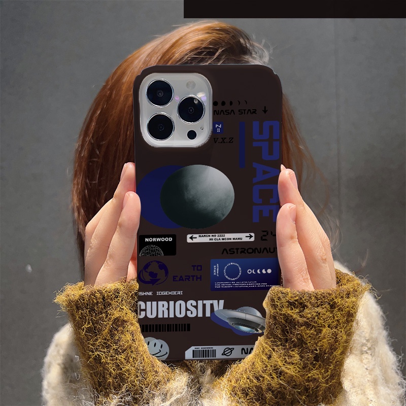 Ốp Điện Thoại Cứng Chống Sốc Họa Tiết Hành Tinh Không Gian Cho iphone 14 pro Max 11 13 12 7Plus 8 X XS Max