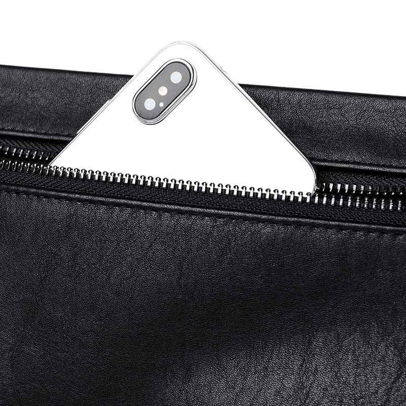 Túi xách nam Túi xách da mềm Túi xách nam Túi xách nam công suất lớn Giải trí kinh doanh thời trang Túi xách thanh niên