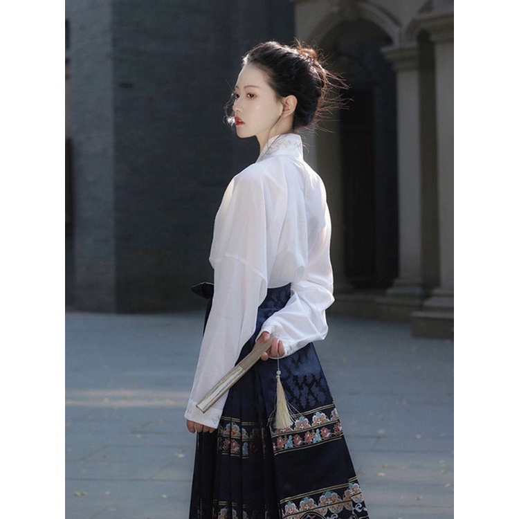 Bộ Váy Hán Phục Cách Tân Hai Mảnh Phong Cách Trung Hoa Cổ Tích Jinghong Twelve-Broken S  0513