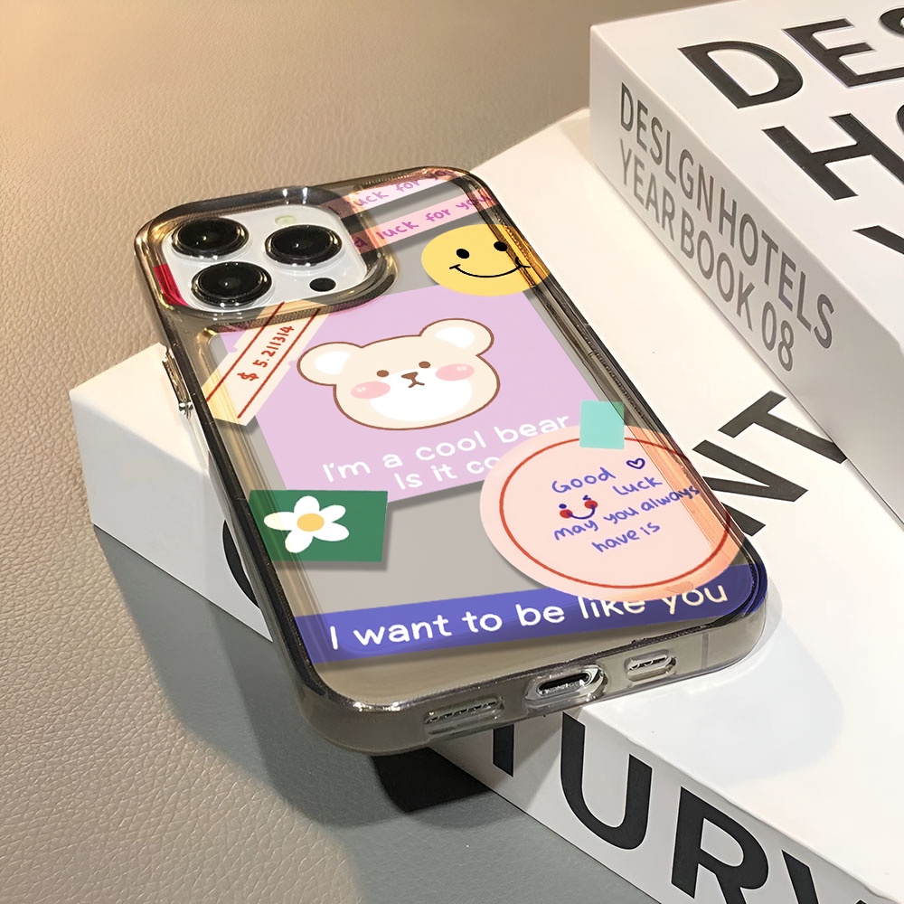 Ốp Điện Thoại Trong Suốt Chống Sốc In Hình Gấu Cho iphone 14 pro max 11 13 12 7 8 Plus X XR XSMax