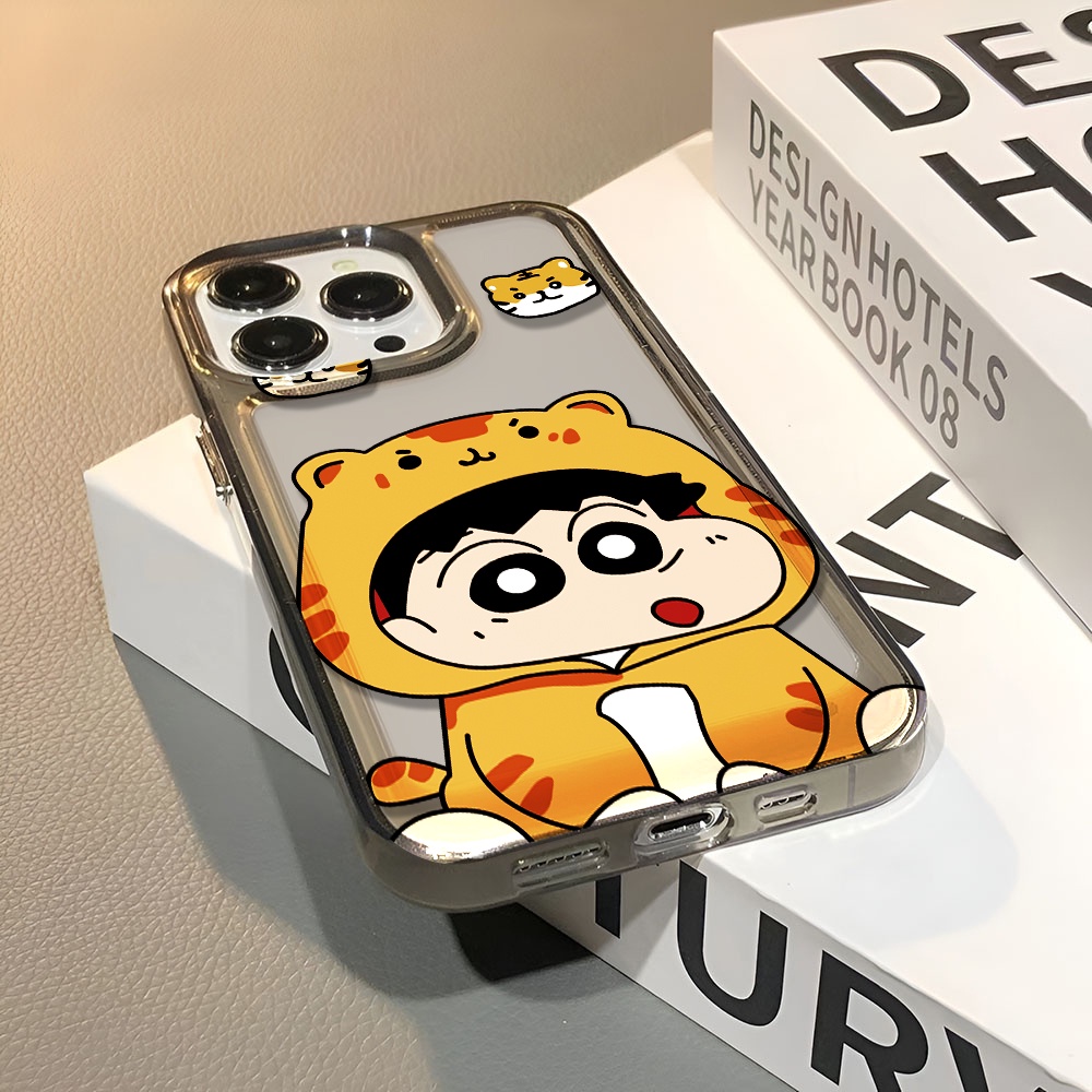 Ốp Điện Thoại Trong Suốt Hình Cậu Bé Bút Chì Cho iphone 14 pro max 11 13 12 7 8 Plus X XR XSMax