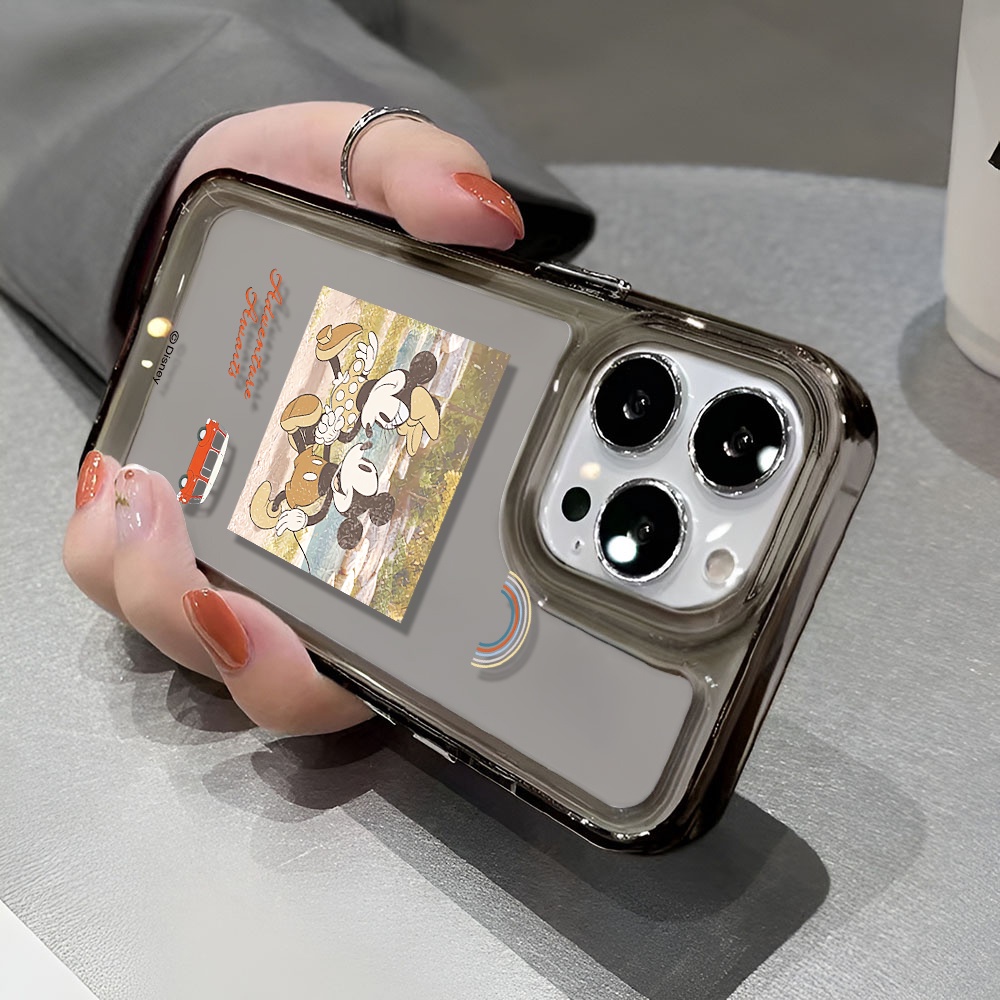 Ốp Điện Thoại Trong Suốt In Hình Chuột Mickey Minnie Cho iphone 14 pro max 11 13 12 7 8 Plus X XR XSMax