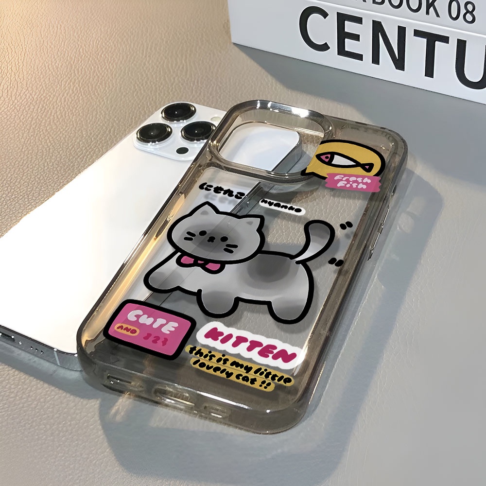 Ốp Điện Thoại Trong Suốt Hình Mèo / Cá Cho iphone 14 pro max 11 13 12 7 8 Plus X XR XSMax