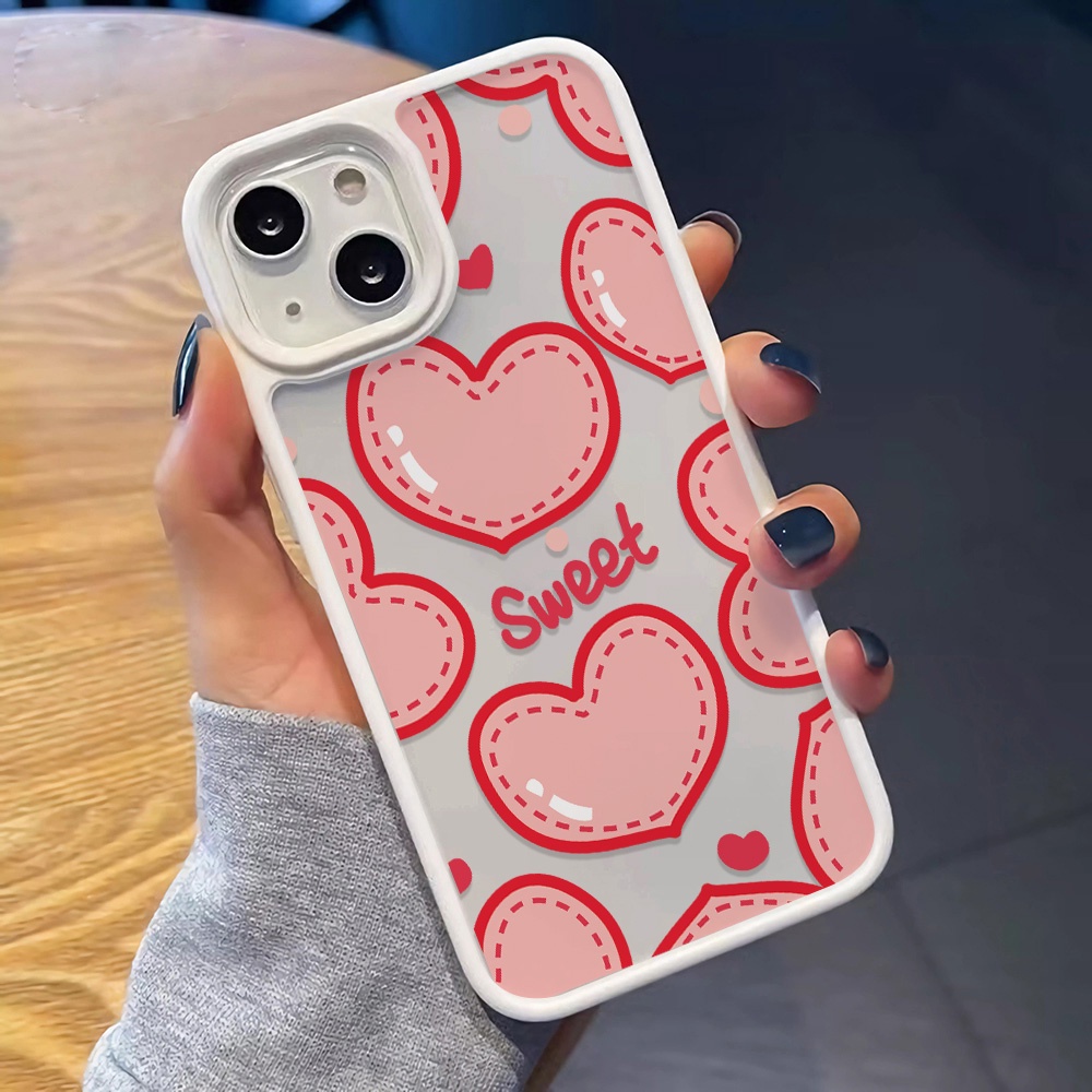 Ốp Điện Thoại Cứng Trong Suốt Họa Tiết Trái Tim Cho iphone 14 pro Max 11 13 12 7Plus 8 X XS Max