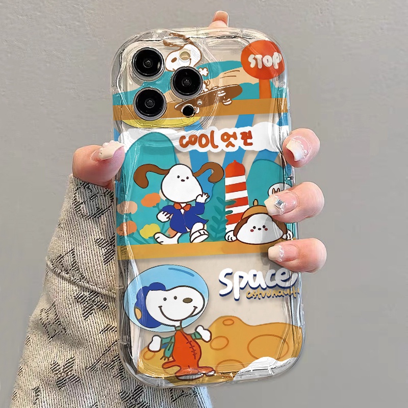 Ốp Điện Thoại Dẻo Trong Suốt Họa Tiết Hoạt Hình Snoopy Dễ Thương Cho iphone 14 pro Max 11 13 12 7Plus 8 X XS Max
