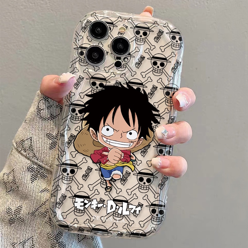 Ốp Điện Thoại Dẻo Trong Suốt Họa Tiết Hoạt Hình Luffy Dễ Thương Cho iphone 14 pro Max 11 13 12 7Plus 8 X XS Max