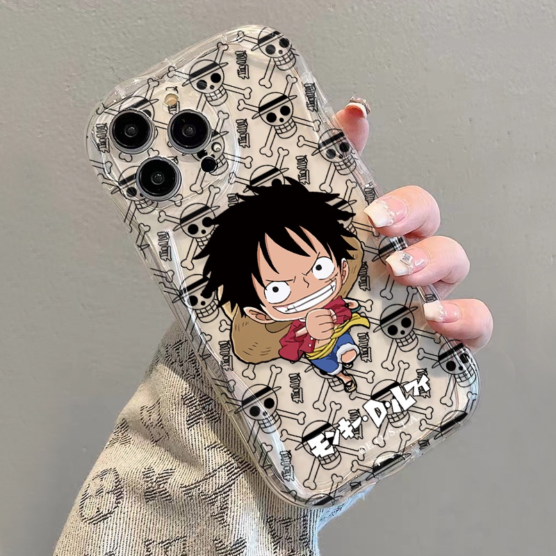 Ốp Điện Thoại Dẻo Trong Suốt Họa Tiết Hoạt Hình Luffy Dễ Thương Cho iphone 14 pro Max 11 13 12 7Plus 8 X XS Max