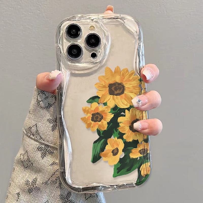 Ốp Điện Thoại Mềm Trong Suốt Họa Tiết Hoa Cúc Thời Trang Cho iphone 14 pro Max 11 13 12 7Plus 8 X XS Max
