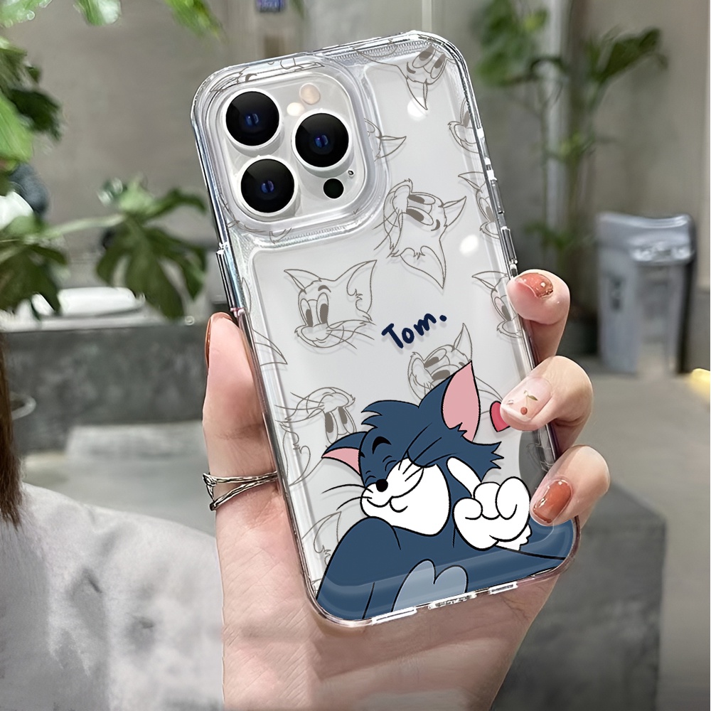 Ốp Điện Thoại Trong Suốt In Hình Mèo Thời Trang Cho iphone 14 pro max 11 13 12 7 8 Plus X XR XSMax