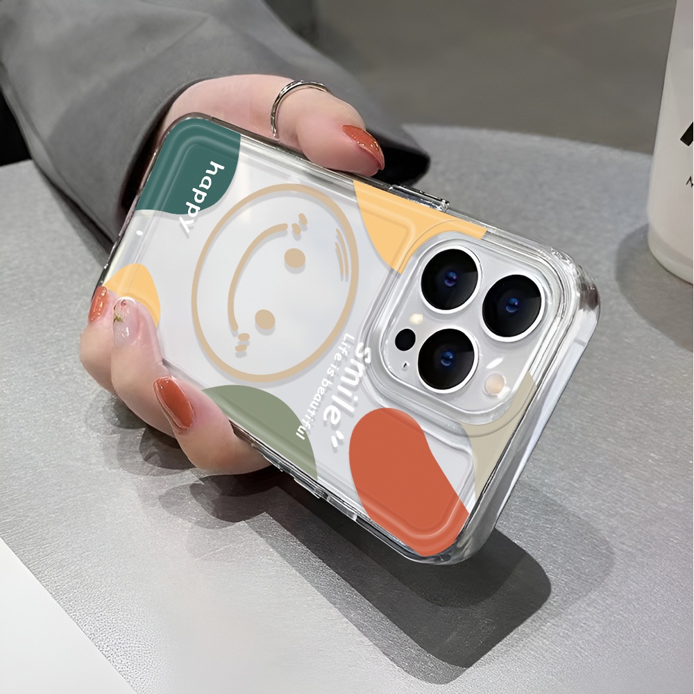 Ốp Điện Thoại Trong Suốt In Hình Mặt Cười Cho iphone 14 pro max 11 13 12 7 8 Plus X XR XSMax