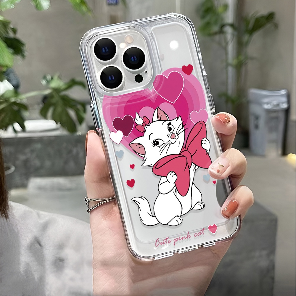 Ốp Điện Thoại Trong Suốt Họa Tiết Mèo Hoạt Hình Cho iphone 14 pro max 11 13 12 7 8 Plus X XR XSMax