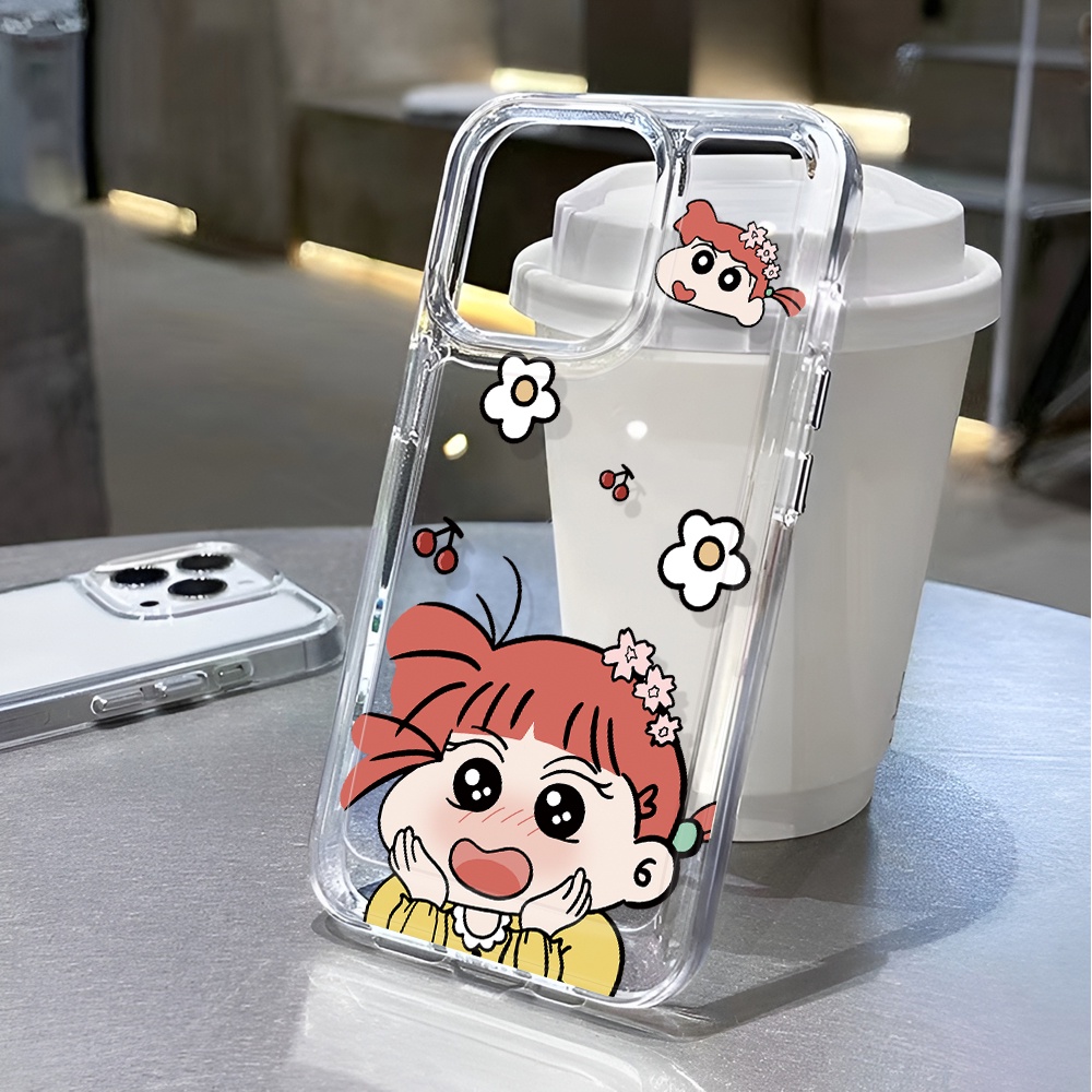 Ốp Điện Thoại Trong Suốt Hình Cô Gái Không Gian Hoạt Họa Cho iphone 14 pro max 11 13 12 7 8 Plus X XR XSMax