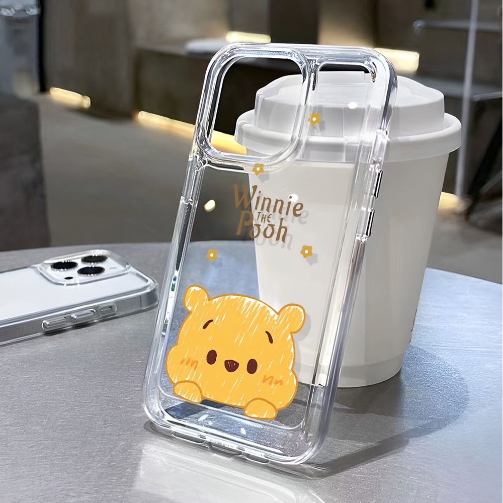 Ốp Điện Thoại Trong Suốt In Hình Gấu Winnie Hoạt Hình Cho iphone 14 pro max 11 13 12 7 8 Plus X XR XSMax