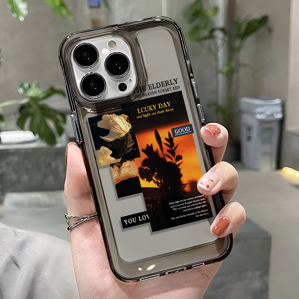 Ốp Điện Thoại Trong Suốt Hình Phong Cảnh Không Gian Cho iphone 14 pro max 11 13 12 7 8 Plus X XR XSMax