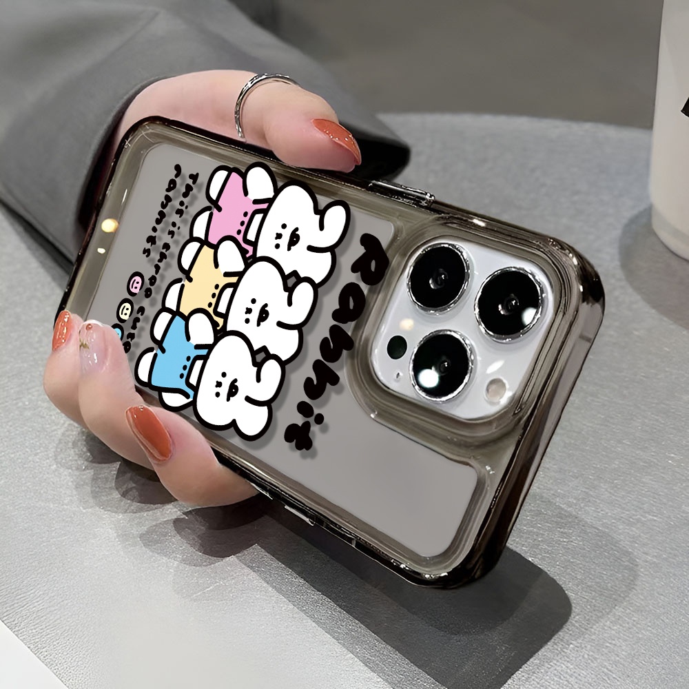 Ốp Điện Thoại Trong Suốt In Hình Thỏ Hoạt Hình Cho iphone 14 pro max 11 13 12 7 8 Plus X XR XSMax