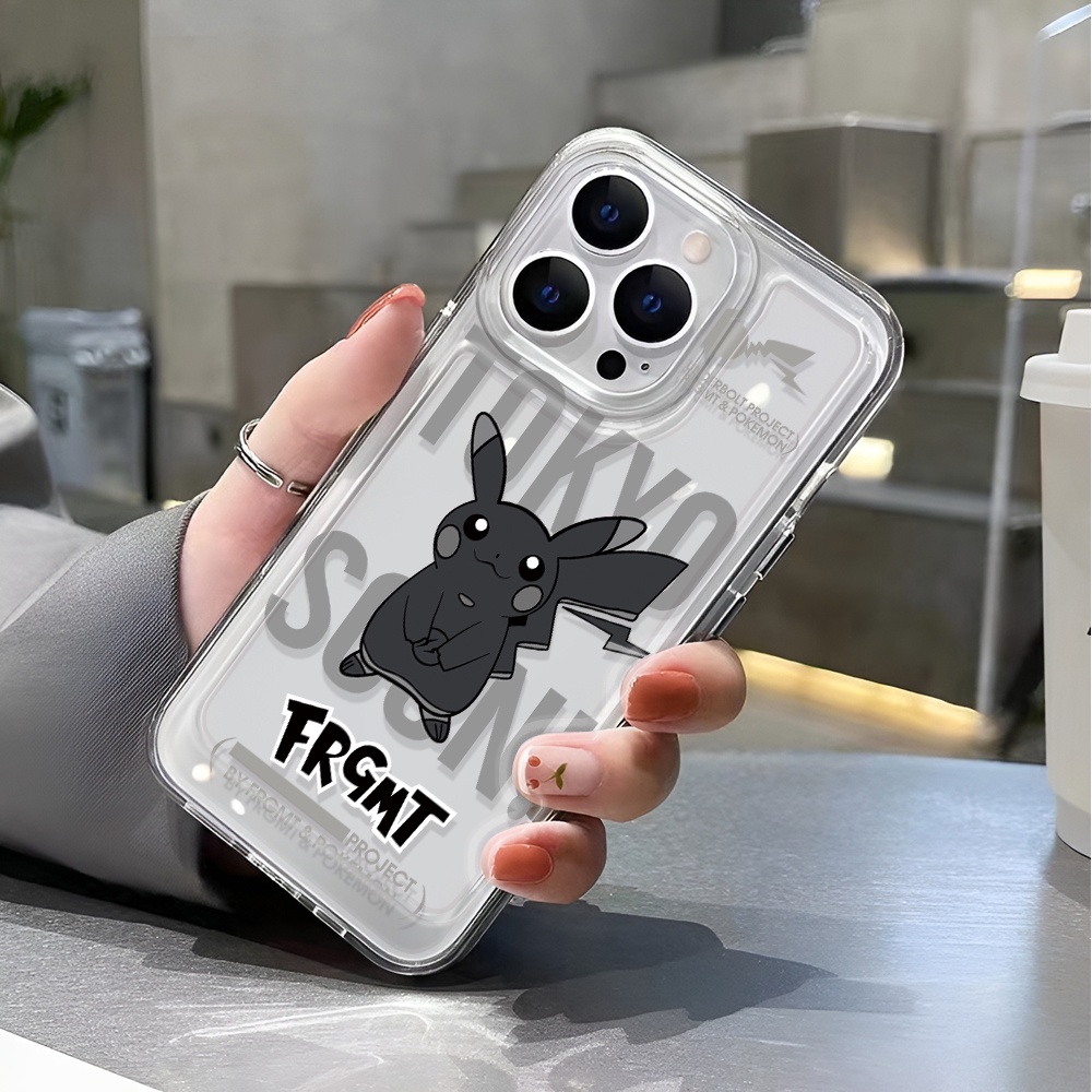 Ốp Điện Thoại Trong Suốt In Hình Pikachu Thời Trang Cho iphone 14 pro max 11 13 12 7 8 Plus X XR XSMax