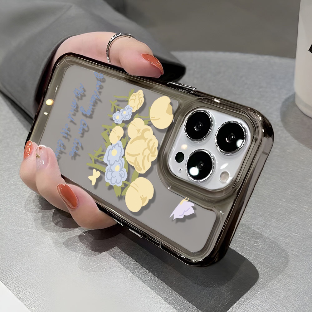 Ốp Điện Thoại Trong Suốt Họa Tiết Hoa Thời Trang Cho iphone 14 pro max 11 13 12 7 8 Plus X XR XSMax