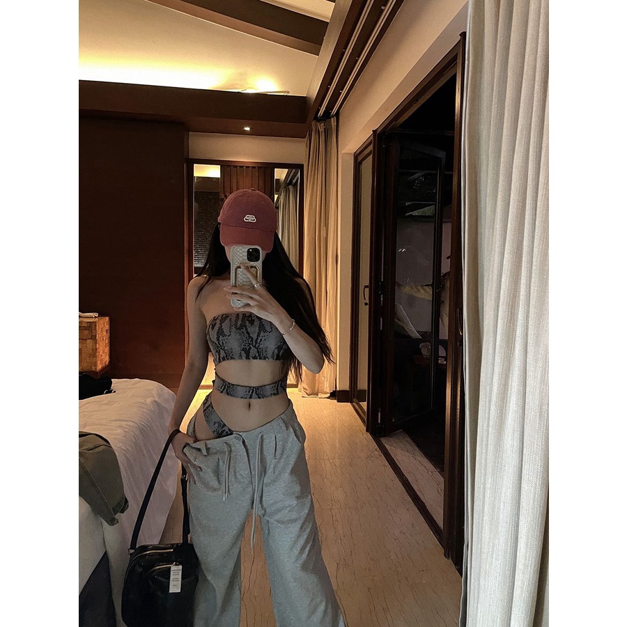 [Hàng Có Sẵn Giao Hàng Nhanh] Đồ Bơi Hai Dây Họa Tiết Da Rắn Cao Cấp Phong Cách Mới 2023 Cho Nữ