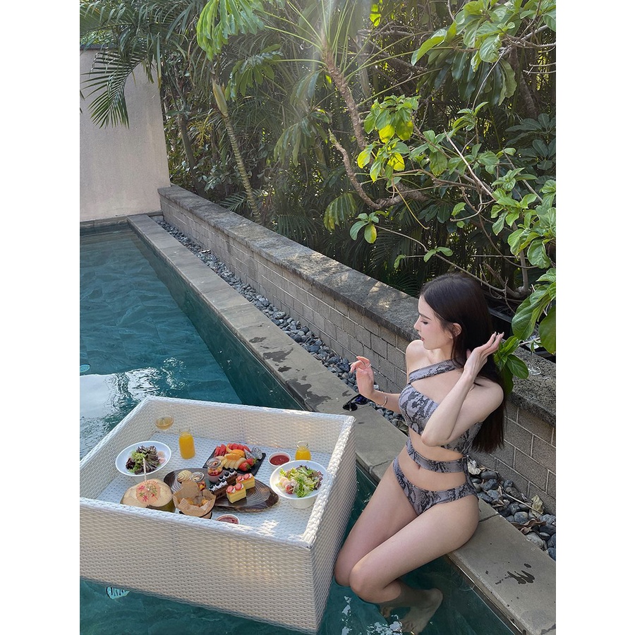 [Hàng Có Sẵn Giao Hàng Nhanh] Đồ Bơi Hai Dây Họa Tiết Da Rắn Cao Cấp Phong Cách Mới 2023 Cho Nữ